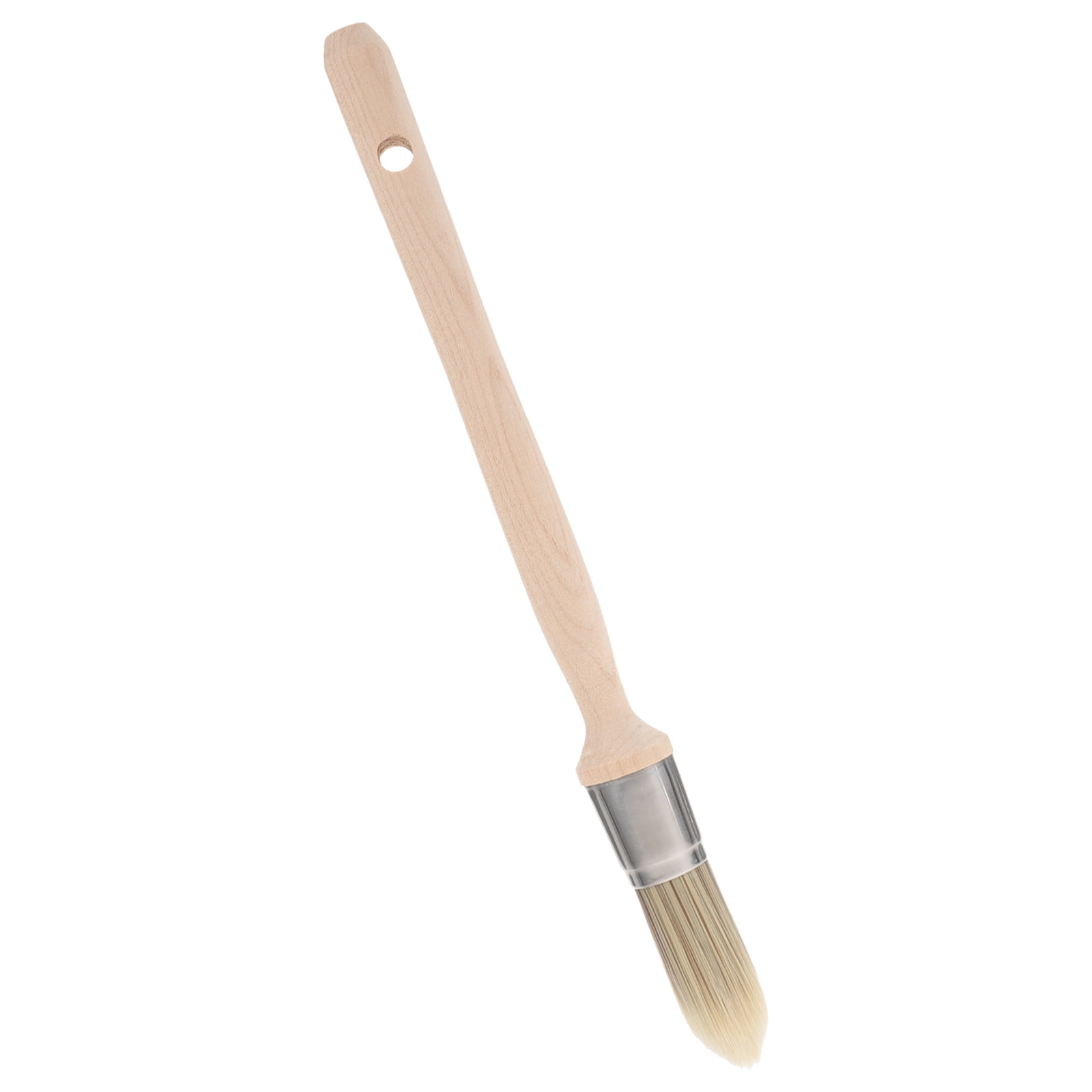 Round Paint Brush Edger Tool for Walls Birch Sharpened Wire Brushing