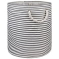 thumbnail image 1 of Round Paper Bin - Pinstripe Gray, Medium, 1 of 1