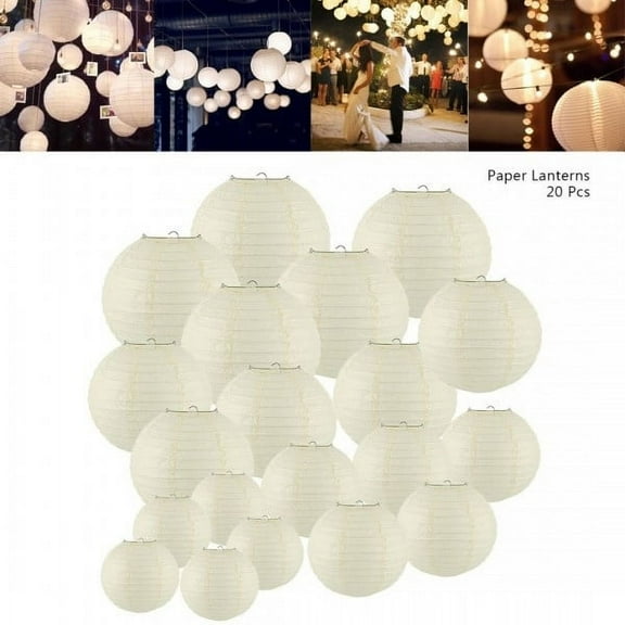 Round Paper Lantern Lampshade Party Wedding Home Hanging Decoration