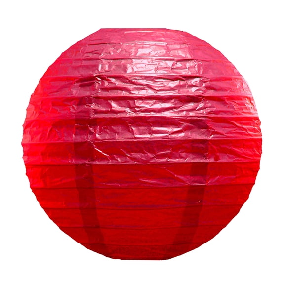 Round Paper Lanterns - Set of 5 (Red)