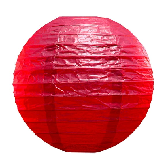 Round Paper Lanterns - Set of 5 (Red)