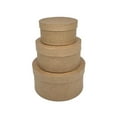 Round Paper Mache Nesting Boxes Small Set of 3 Paper Mache Boxes with