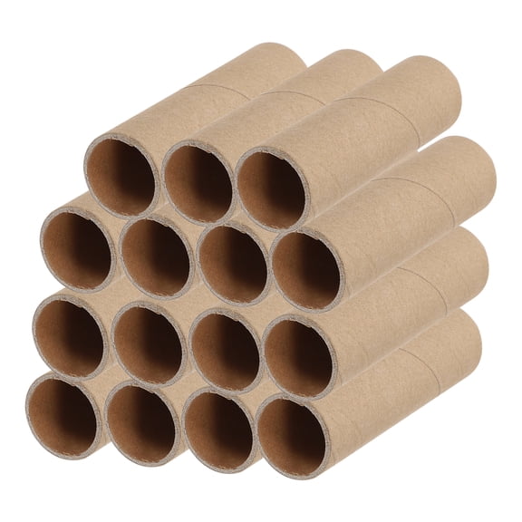 15pcs Brown Craft Paper Toilet Rolls with Cardboard Tubes for Art Projects, Crafts, Bulk Round Paper Tubes for Use