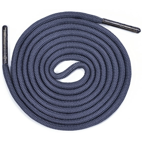 Round Paracord Shoe Laces (1 Pair) - Handmade In the USA - Charcoal - 36 Inch