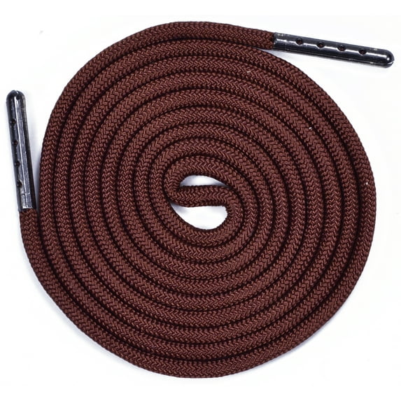 Round Paracord Shoe Laces (1 Pair) - Handmade In the USA - Chocolate Brown - 76 Inch