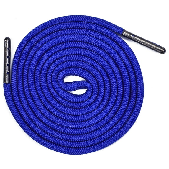 Round Paracord Shoe Laces (1 Pair) - Handmade In the USA - Electric Blue - 106 Inch