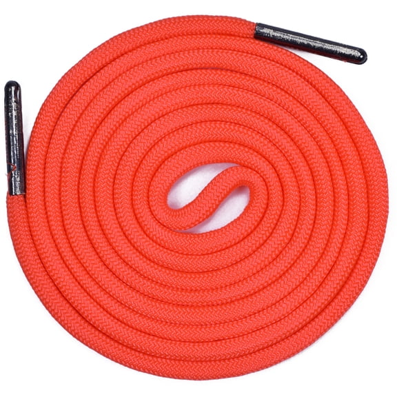 Round Paracord Shoe Laces (1 Pair) - Handmade In the USA - Orange - 76 Inch