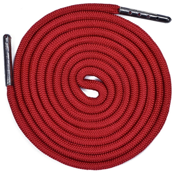 Round Paracord Shoe Laces (1 Pair) - Handmade In the USA - Red - 76 Inch