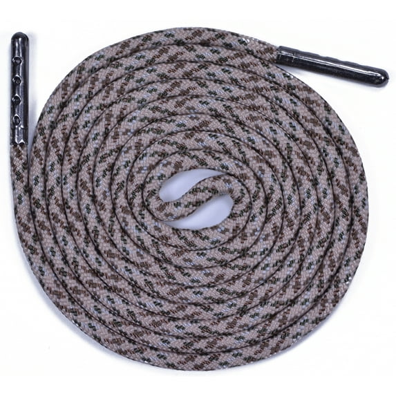 Round Paracord Shoe Laces (1 Pair) - Handmade In the USA - Sand Camo - 46 Inch