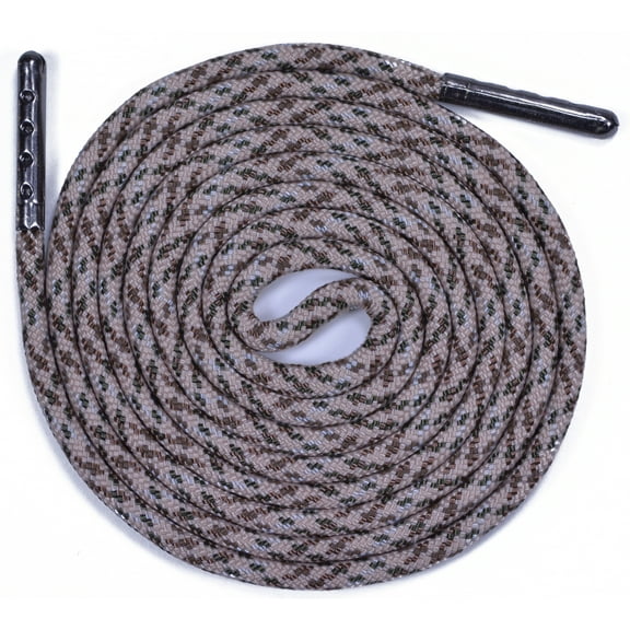 Round Paracord Shoe Laces (1 Pair) - Handmade In the USA - Sand Camo - 86 Inch