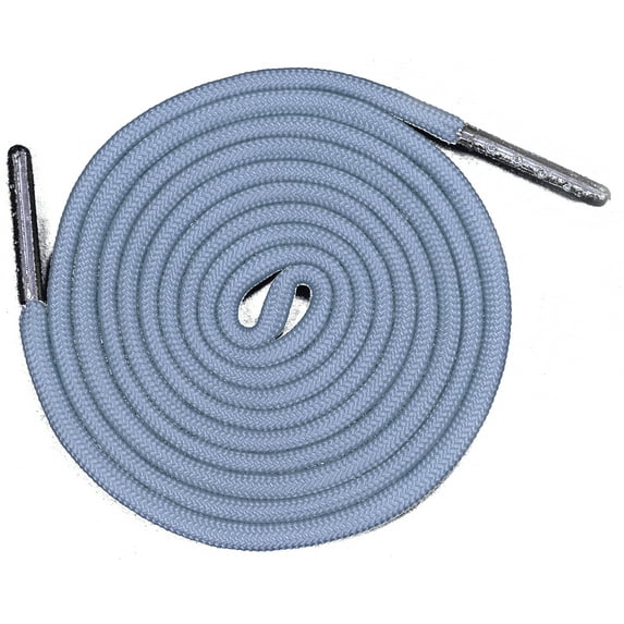 Round Paracord Shoe Laces (1 Pair) - Handmade In the USA - Silver - 76 Inch