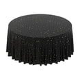 thumbnail image 1 of Round Party Table Cover, 83 Inch Decorative Tablecloth, Nylon Fabric For Wedding Birthday Gathering, Stylish Table Protector For Event Scene Decoration, 1 of 6