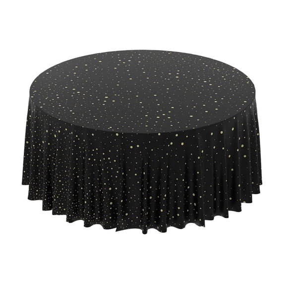 Round Party Table Cover, 83 Inch Decorative Tablecloth, Nylon Fabric For Wedding Birthday Gathering, Stylish Table Protector For Event Scene Decoration