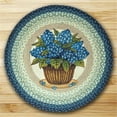 thumbnail image 1 of Round Patch Rug, Blue Hydrangea, 1 of 1