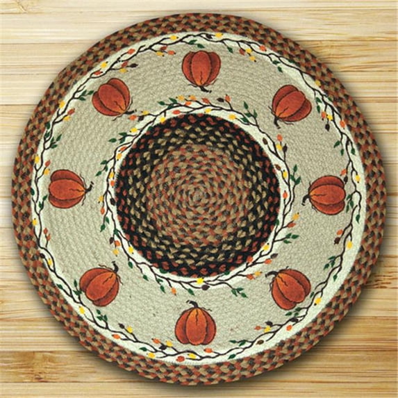 Round Patch Rug, Harvest Pumpkin