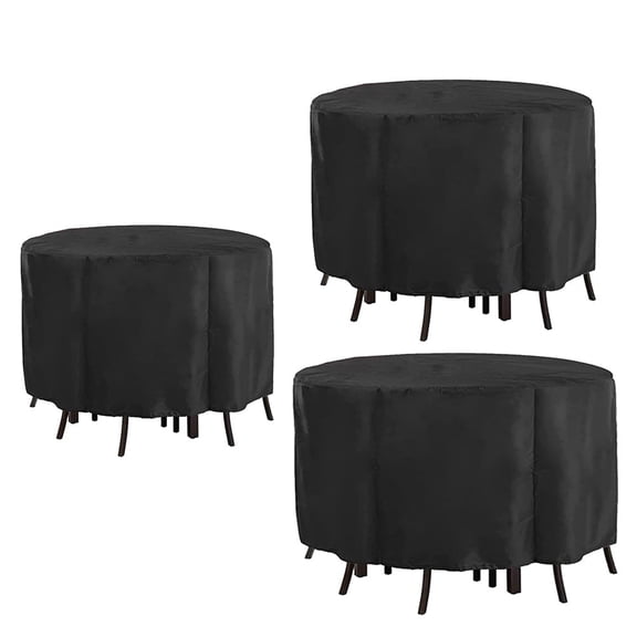 Round Patio Bar Height Table and Chair Cover,Outdoor Round Patio Table Cover 230*110Cm Smile Home