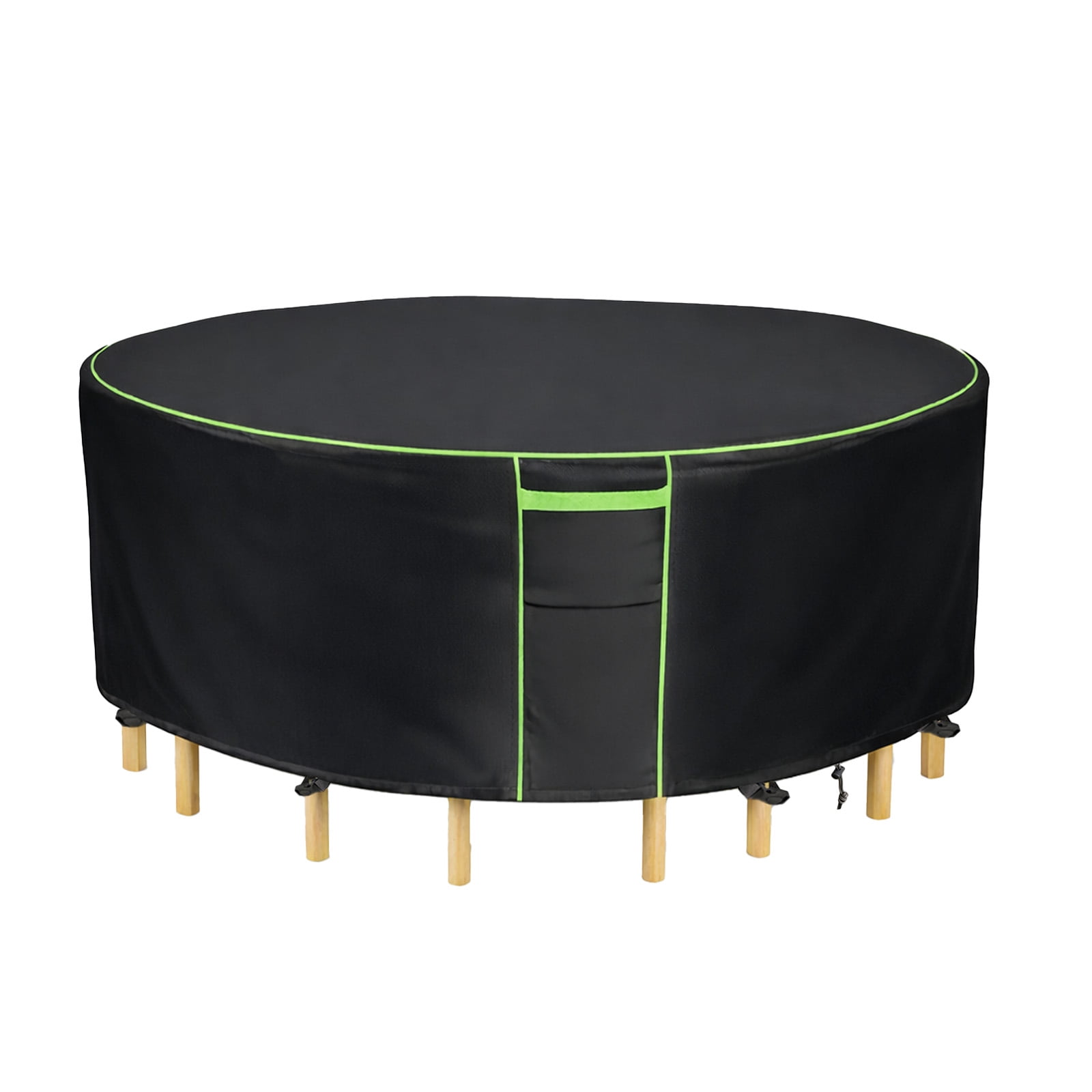 Round Patio Furniture Covers, 84" Dia Outdoor Furniture Covers, Waterproof Outdoor Table Cover, Fire Pit Cover, 420D Cover for Outdoor Furniture Set, Black