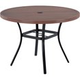 Round Patio Table with Adjustable Umbrella Hole All Weather 42"x 28