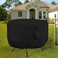 thumbnail image 1 of Round Patio Table Cover Heavy Duty 420D Waterproof Outdoor Furniture Cover Dining Table Cover (M- 36" Diax23 H, Black), 1 of 7