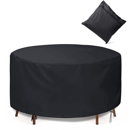 Round Patio Table Covers, Patio Furniture Set Covers Garden Table Chairs Set Covers 110"Diax28"H