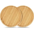 thumbnail image 1 of Round Pebble Trays, Bamboo Pot Tray Saucers For Indoor Plants, Natural Wood With Elegant Waterproof Design, Suitable For Wide Application In Various Spaces Including Living Room, 1 of 5