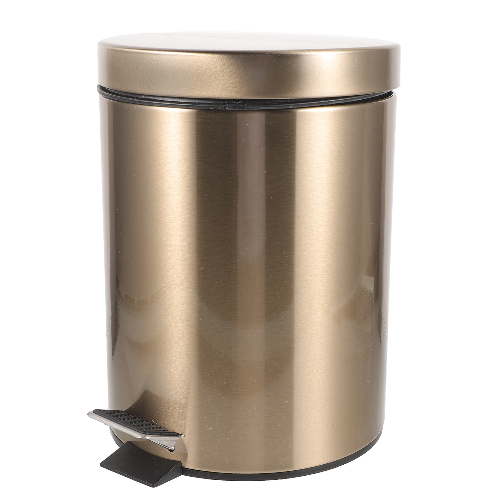 Round Pedal Trash Can with Lid Garbage for Office Cans Bedrooms