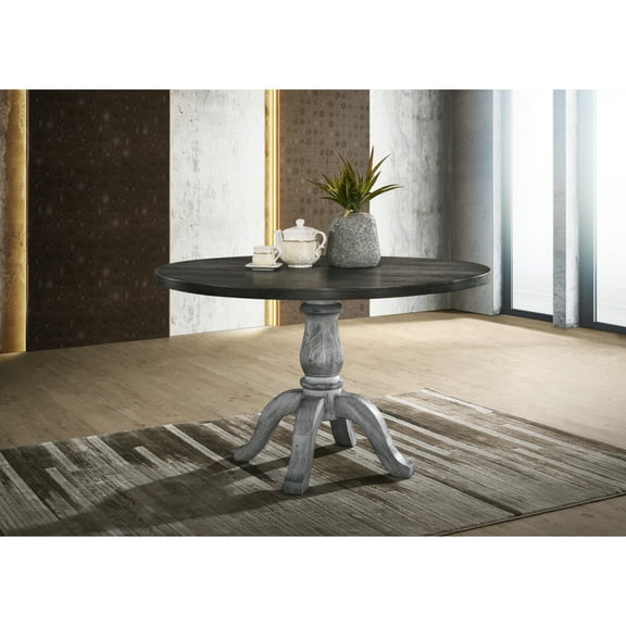 Round Pedestal Wood Dining Table