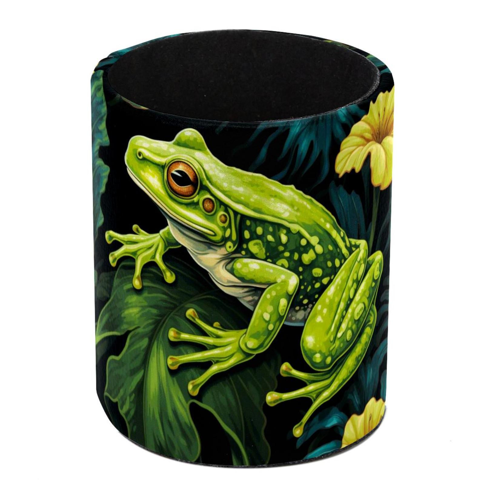 Round Pen Holders for Desk Frog Pencil Cup Organizer for Office