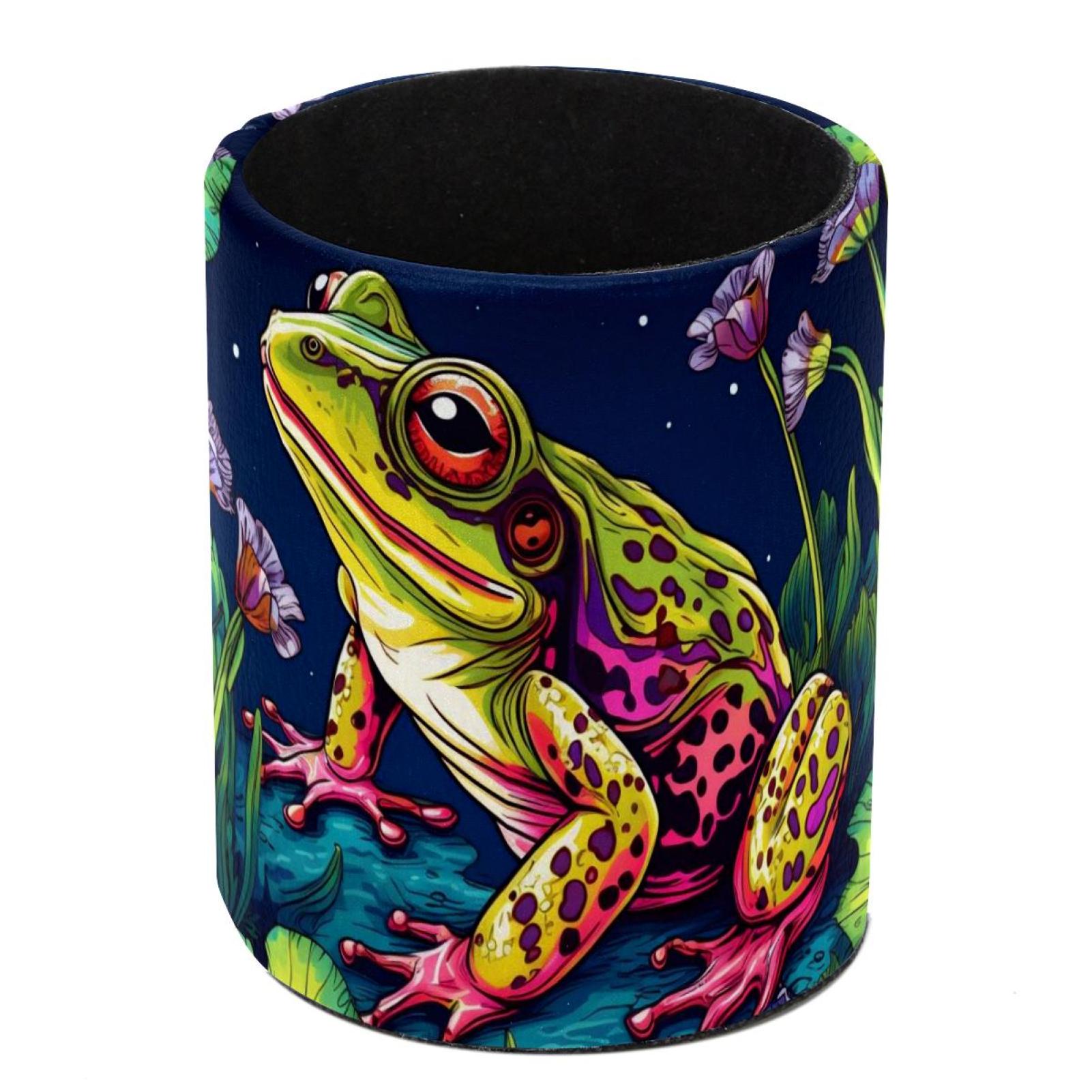 Round Pen Holders for Desk Frog Pencil Cup Organizer for Office