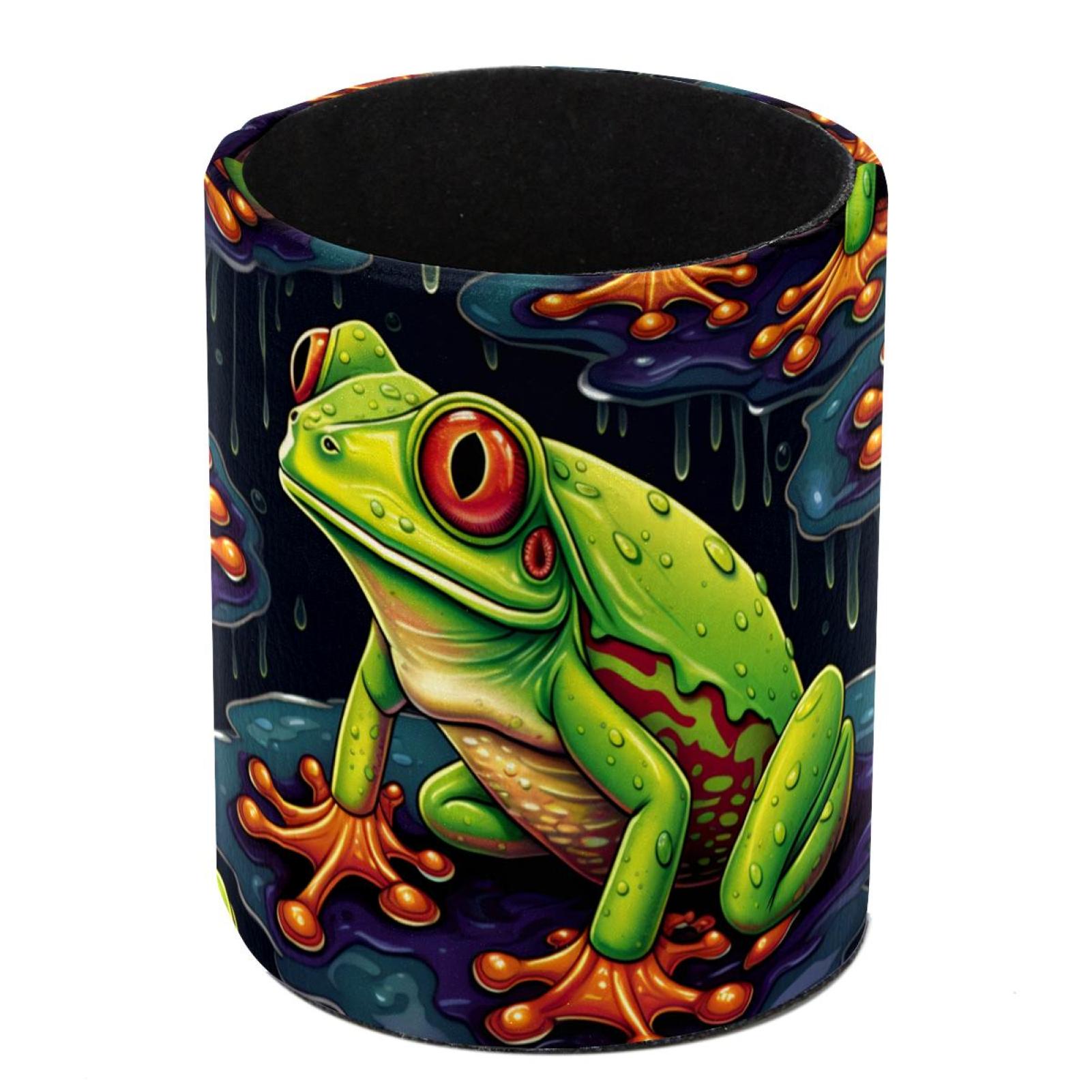 Round Pen Holders for Desk Frog Pencil Cup Organizer for Office