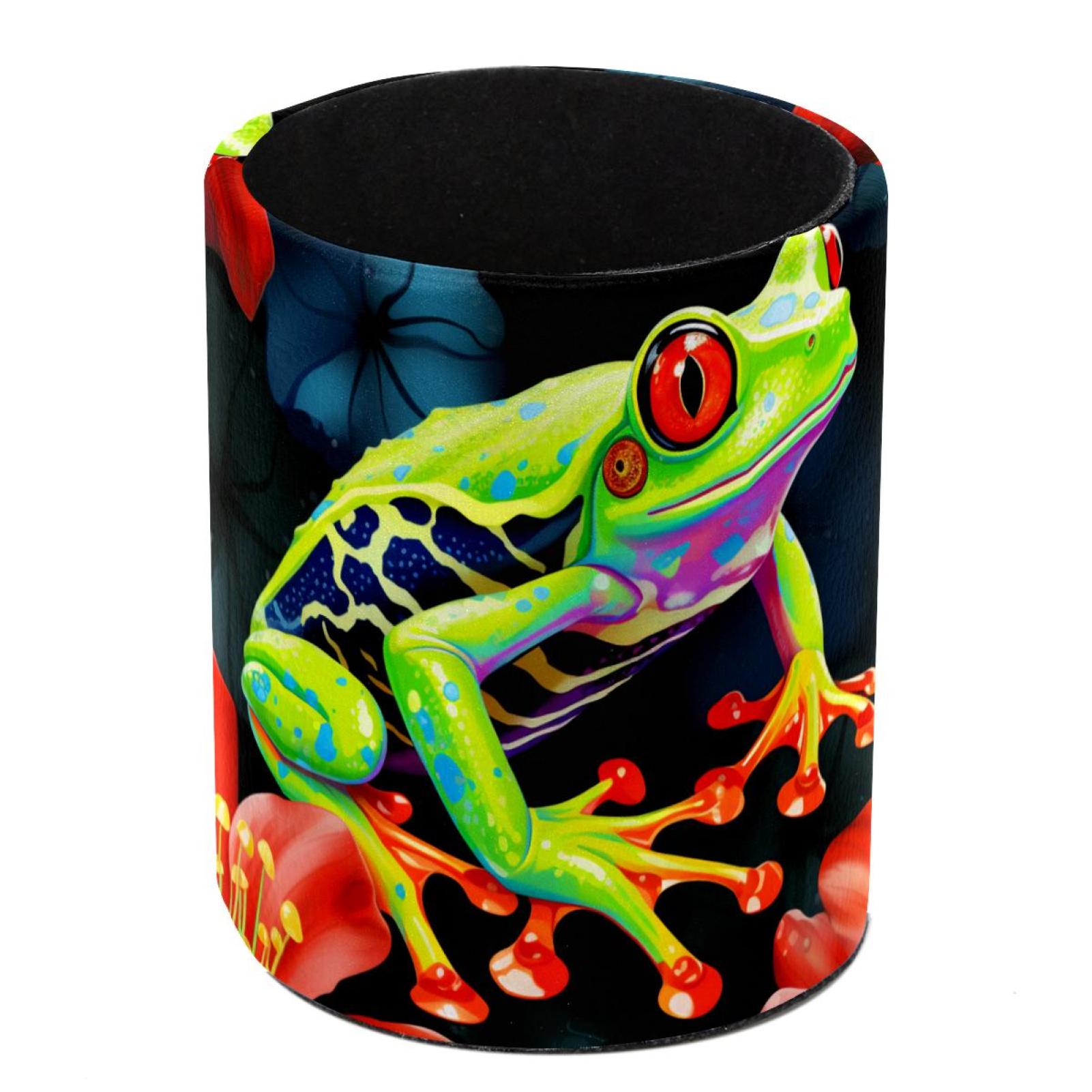 Round Pen Holders for Desk Frog Pencil Cup Organizer for Office