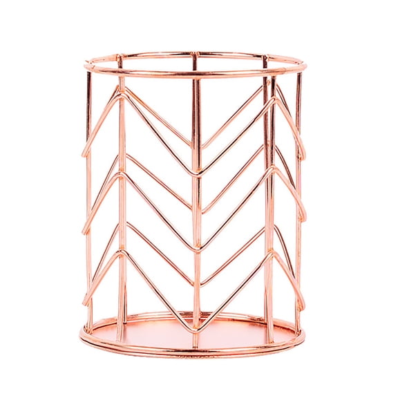 Round Pen Pencil Holder, Iron Desk Organizer for Office Supplies, Makeup Brush Tube Storage, Multi-Functional Container for Pens And Brushes, 4X3 Inch, 1X Pen Holder