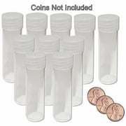 Round Penny Coin Tubes Storage 19mm by BCW 10 pack