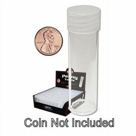 Round Penny Coin Tubes Storage 19mm by BCW 100 pack