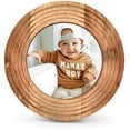 thumbnail image 1 of Round Photo Frame Wooden Stylish Picture Frame Home Décor for Tabletop Display, Photo Display Frames. (Photo Size 4" x 4"), 1 of 6