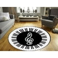thumbnail image 1 of Round Piano Rug,Piano Rug, Music Rug 4x4 ft, 1 of 2
