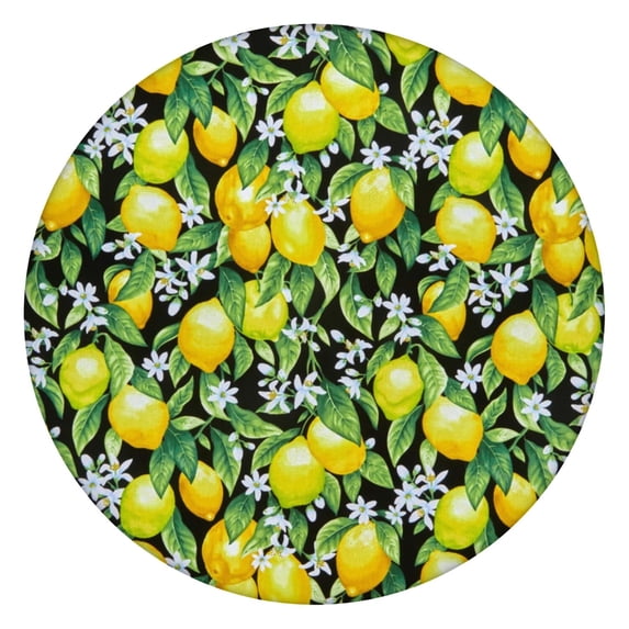 Round Picnic Table Cloth 100% Waterproof & Oil Proof, Elastic Fitted Table Cover for 36"-44" Round Tables, for Dining, Camping, Outdoor
