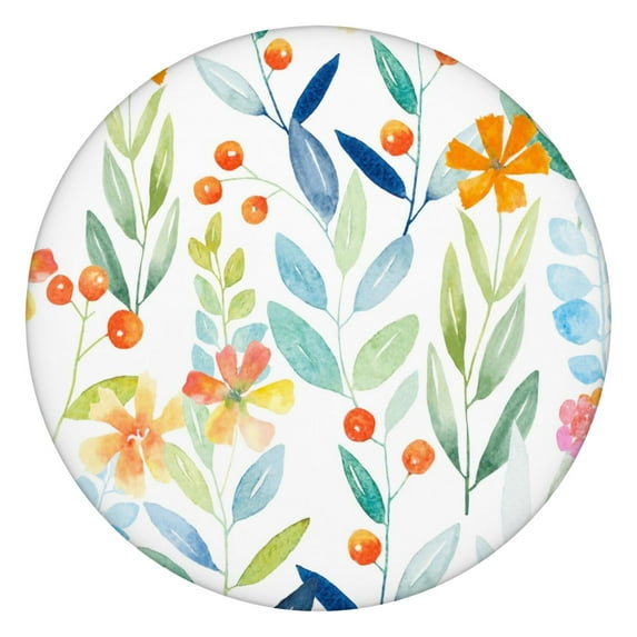 Round Picnic Table Cloth 100% Waterproof & Oil Proof, Elastic Fitted Table Cover for 36"-44" Round Tables, for Dining, Camping, Outdoor