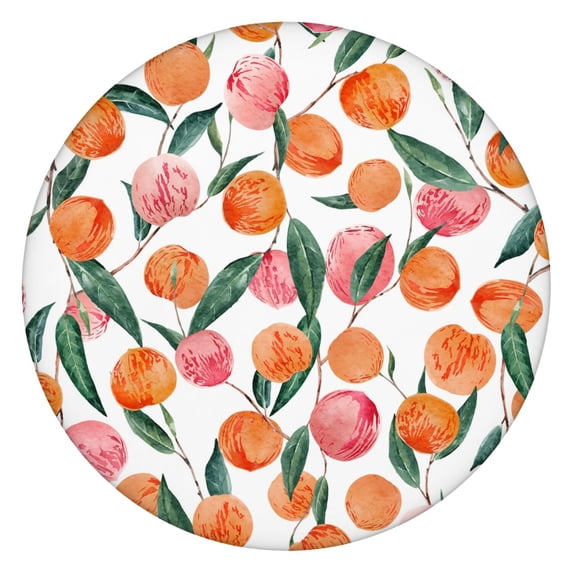 Round Picnic Table Cloth 100% Waterproof & Oil Proof, Elastic Fitted Table Cover for 36"-44" Round Tables, for Dining, Camping, Outdoor