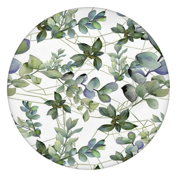 Round Picnic Table Cloth 100% Waterproof & Oil Proof, Elastic Fitted Table Cover for 36"-44" Round Tables, for Dining, Camping, Outdoor