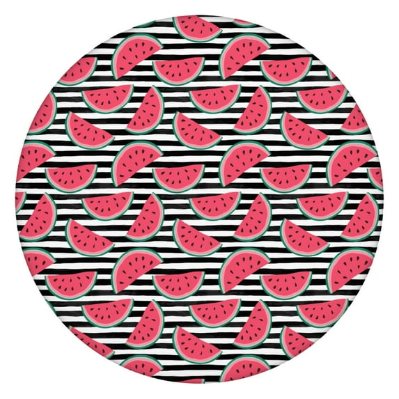 Round Picnic Table Cloth 100% Waterproof & Oil Proof, Elastic Fitted Table Cover for 36"-44" Round Tables, for Dining, Camping, Outdoor