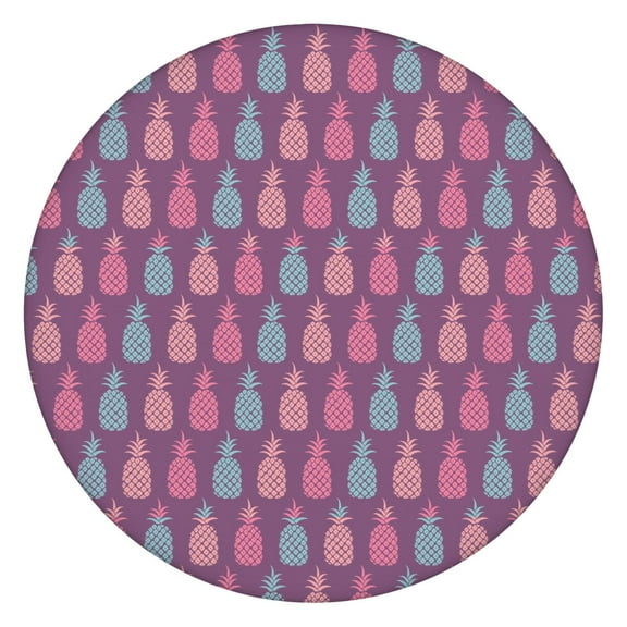 Round Picnic Table Cloth 100% Waterproof & Oil Proof, Elastic Fitted Table Cover for 36"-44" Round Tables, for Dining, Camping, Outdoor