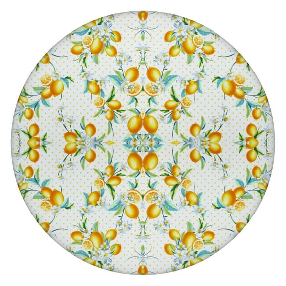 Round Picnic Table Cloth 100% Waterproof & Oil Proof, Elastic Fitted Table Cover for 36"-44" Round Tables, for Dining, Camping, Outdoor