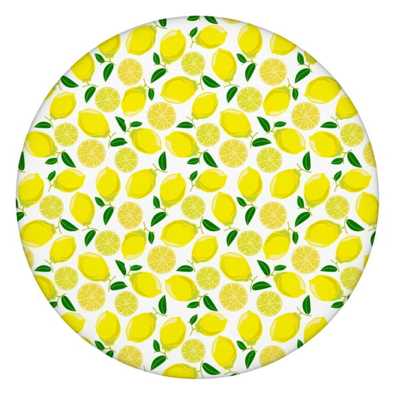 Round Picnic Table Cloth 100% Waterproof & Oil Proof, Elastic Fitted Table Cover for 36"-44" Round Tables, for Dining, Camping, Outdoor