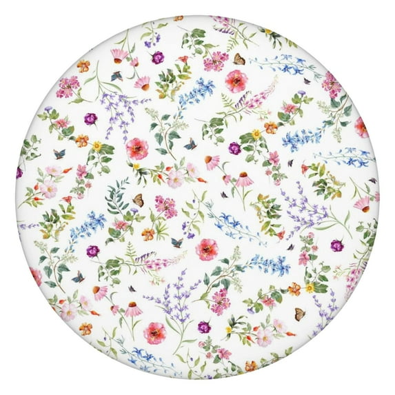 Round Picnic Table Cloth 100% Waterproof & Oil Proof, Elastic Fitted Table Cover for 45"-52" Round Tables, for Dining, Camping, Outdoor