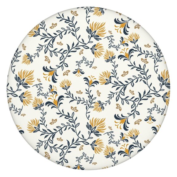 Round Picnic Table Cloth 100% Waterproof & Oil Proof, Elastic Fitted Table Cover for 45"-52" Round Tables, for Dining, Camping, Outdoor