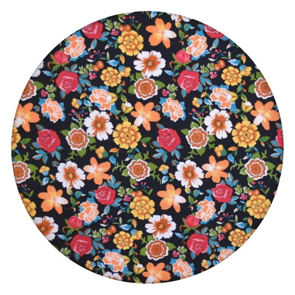 Round Picnic Table Cloth 100% Waterproof & Oil Proof, Elastic Fitted Table Cover for 45"-52" Round Tables, for Dining, Camping, Outdoor