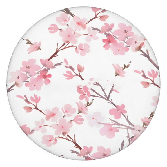 Round Picnic Table Cloth 100% Waterproof & Oil Proof, Elastic Fitted Table Cover for 45"-52" Round Tables, for Dining, Camping, Outdoor