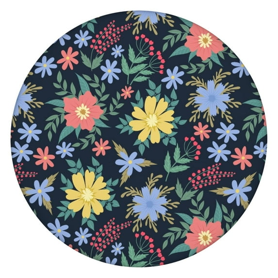 Round Picnic Table Cloth 100% Waterproof & Oil Proof, Elastic Fitted Table Cover for 45"-52" Round Tables, for Dining, Camping, Outdoor