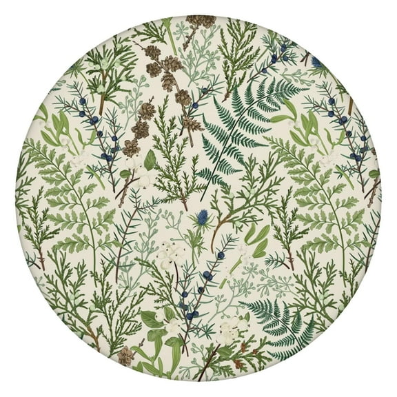 Round Picnic Table Cloth 100% Waterproof & Oil Proof, Elastic Fitted Table Cover for 45"-52" Round Tables, for Dining, Camping, Outdoor